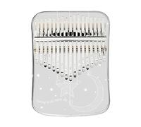 Acrylic Kalimba Thumb Piano - UV Printing Process, 17/21 Keys Clear Mbira Finger Piano Keyboard Music Instrument for Adults Beginner Children (Color : Star Moon_21Keys)