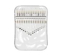 Acrylic Kalimba Thumb Piano - UV Printing Process, 17/21 Keys Clear Mbira Finger Piano Keyboard Music Instrument for Adults Beginner Children (Color : Feather_21Keys)
