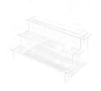 Acrylic Ladder Display Stand | Transparent Tiered Shelf Organizer for Perfume Dolls Jewelry Collectibles Cupcakes | Detachable Multi-Layer Storage Rack for Home Shop(3 layers 29cm)
