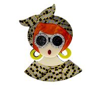 Acrylic Lady Figure Brooch For Women Cute Cartoon Backpack Badges Lapel Pins Brooches Jewelry