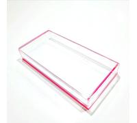 Acrylic Lash Tile Storage Box With Cover - Washable and Reusable - Perfect for Classic, Volume, and Mega Volume Lashes