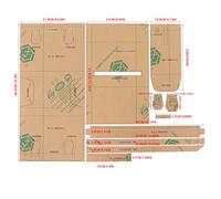 Acrylic Leather Template | Transparent Craft Pattern for Shoulder Bag/Wallet | Accurate Cutting with Marking Holes | Sturdy & Lightweight