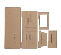 Acrylic Leather Wallet Template Set, Short Wallet Craft Pattern for DIY Leathercraft, Durable 1:1 Ratio Acrylic Template with Protective Film for Handmade Wallet Making
