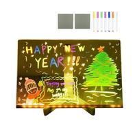 Acrylic LED Luminous Draw Board Toy Note for Kids Gift Scratch Adjusta