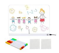 Acrylic LED Tablet - Clear Panel 13.7x10 Pad Erasable, Luminous Writing Screen, Effortless Cleaning Area Slim Drawing Slate Board, Panel Frame With Soft Glow Lighting | Board For Kids Teens Trips