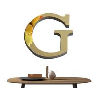 Acrylic Letters for the Wall, Self-Adhesive 3D Acrylic Alphabet Acrylic | Mirror Wall Stickers, Wall Decorations for Living Room, Bedroom, Home Decor, Wall Stickers, Light Gold