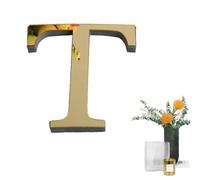 Acrylic Letters for the Wall - Self-Adhesive 3D Alphabet Wall Stickers, Acrylic Mirror Wall Stickers, Wall Decorations for Living Room, Bedroom, Home Decor, Wall Stickers, Light Gold