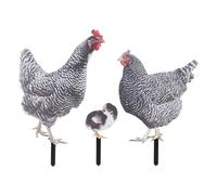 Acrylic Lifelike Rooster Garden Stake Decoration Weather Proof Chicken Garden Sculpture for Lawn Balcony (YKLU074)