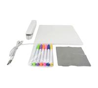 Acrylic Light Up LED Memo Board with Stand and Marker 30x20CM Clear Signs LED Message for Cafe Restaurant Writing
