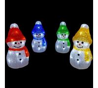 Acrylic Light up Snowman - 23cm - Assorted Colour