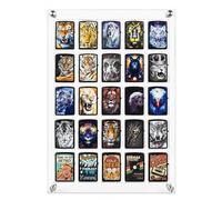 Acrylic Lighter Display Case, 25-Slot Wall Mounted Clear Lighter Holder Cabinet, Compatible with Zippo-Style 2.36 x 1.57 x 0.55 in Lighters, Gift for Men Collectors