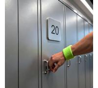 Acrylic Locker Numbered Tag 3.5 5 8 10 15 CM Width, Square Table Door Sign House Room Number Self-Adhesive Tape, Numbered Label Silver Black Gold(Silver,1-20 W 3.5 cm)