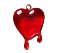 Acrylic Love Drop Blood Tags New Year Jewelry Making Tassels Sweet Pendants For Keychain Color Heart Tags Earrings Necklace Accessories