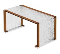 Acrylic Low Table with Wavy Stone Texture, 110lbs Load Bearing, Stable and Lightweight, for Living Room Bedroom Entryway