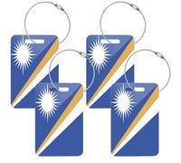 Acrylic Luggage Tags Travel Airline Baggage Tags Travel Baggage Tag 2pcs Tag for Luggage Mediumx2 National Flag of The Islands