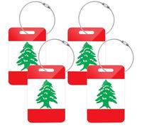 Acrylic Luggage Tags Travel Airline Baggage Tags Travel Baggage Tag 2pcs Tag for Luggage Mediumx2 National Flag of Lebanon