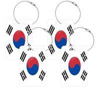 Acrylic Luggage Tags Travel Airline Baggage Tags Travel Baggage Tag 2pcs Tag for Luggage Mediumx4 National Flag of The Democratic People's Republic of Korea