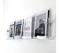 Acrylic Magazine Holder Wall Mounted, Clear Living Room Office Magazine Rack Stand with Fittings, Hanging Wall Brochure Display Stand (Size : 60cm(23 5/8"))