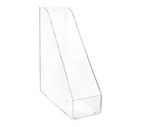 Acrylic Magazine Rack, DIN A4 Transparent | Quick access from top and front, tidy desk, robust 4 mm material thickness, ideal for documents