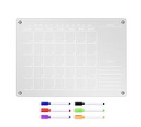 Acrylic Magnetic Board - 3D Transparent Weekly Planner, Erasable Refrigerator Magnet, Message Organizer | Versatile Tool for Kitchen Office Study Planning Task Tracking Home School Work Use