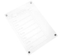 Acrylic Magnetic Dry Erase Reminder Board for Desktop Daily Planner | Reusable Writing Surface, Leaves No Residue, Resists Curling Damage, Practical Meal Planning Note Board