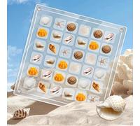 Acrylic Magnetic Seashell Display Box 36 Grids Sea Shell Gem Rock Collection Box Multifunctional Transparent Container Shell Storage Box for Shells Jewelry Starfish Gemstone Trinket Nail Bead