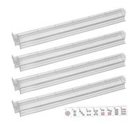 Acrylic Mahjong Racks with Pushers, Mah Jongg Tile Tray, Board Game Accessories, Set of 4 Mah Jongg Tile Organizer Acrylic for Home