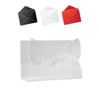 Acrylic Mail Holder, Cat Shape Letter Organizer Lightweight Desktop Mail Organizer Countertop Envelope Holder File Sorter Bill Document Folder Rack for Office, Home, School (Clear)