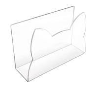 Acrylic Mail Holder | Clear Envelope Holder for Desk | Cat Desktop Letter Organizer for Folder Books, Countertop Document Holders