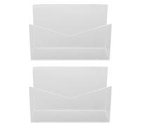 Acrylic Mail Holder, Countertop Mail Organizer, Clear Vertical Letter Holder for Desk with Rounded Edges, Envelope Mail Sorter Stand for Office and Home Use