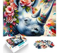 Acrylic Majestic Blossoming Rhino2000 Piece Jigsaw Puzzles for teenagers Jigsaw Analysis and logic Perfect decoration 70x100cm