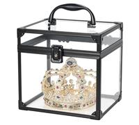 Acrylic Makeup Box Cosmetics Crown Box Case Transparent Vanity Case