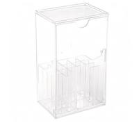 ＡＷＨＡＯ Acrylic Makeup Brush Holder Compartment Design Makeup Brush Holder Easy to Clear Beauty Storage for Vanity, Dressing Table, Washroom
