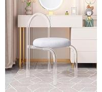 Acrylic Makeup Chair - Comfortable Luxury Dining Seat for Bedroom and Home Décor - Elegant Transparent Design