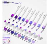 Acrylic Marker Pens, Multi-Layer Color Stacking, Brush Tip 1-5mm, 2.6ml Big Volume Ink, Direct Ink System，Suitable for a variety of surfaces (Purple)