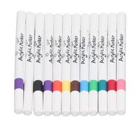 Acrylic Marker Set 12 Vibrant Colors Quick Drying for Crafting on Various Surfaces