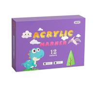 Acrylic Marker Set-24/12/36 Color Graffiti Pens for Kids, Fast Breach Water Based Paint Markers | Permanent Soft Tip Art Pens for Canvas, Glass,