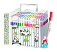 Acrylic Markers - 60/80/120 Colors Bold Art Markers for Kids Students | Washable Opaque Layerable Watercolor Pens | No Smudging Waterproof Painting Marker with Sketchbook Stickers, Children's Day Gift