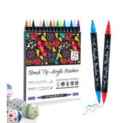 Acrylic Markers Double Tip Waterproof Paint Pens Markers For Multi-Face