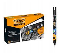 BIC Intensity 4.5mm Bullet Tip Permanent Marker - White (Pack of 12)