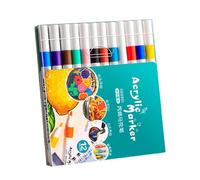 Acrylic Markers - PP |Acrylic Paint Markers Set | Paint Marker | Fine Tip Pens | Quick Dry Waterproof High Coverage Colour Pens For Drawing Art Crafts School Use