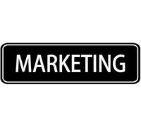 Acrylic Marketing Sign, Self-Adhesive for Office Conference Rooms, Business Exhibition Areas, and Marketing Department Spaces, 3x9 Inch.