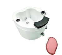 Acrylic Massage Footbath Round Floor Type Foot Massage Basin Stress Relief for Fatigue and Tired Feet Massage Pedicure Spa Large Foot Bath Tub with Foot Scratcher for Women and Men (Color :