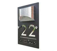 Acrylic Metal Engraved Hollow Door Plate, Solar Light Accessories for Outdoor Garden Pathway Decoration, 25x15cm(1)