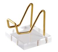 Acrylic Mineral Display Stand - Transparent Rock Holder, Clear Stone Rack, Mineral Shelf | Metal Stand for Rocks Crystals Geodes Fossils Display During Home Decoration, Geology Lab, Collection