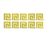 Acrylic Mirror Edge Sticker Pack 10PCS Design Elements for Chic Home and Office Spaces (Gold)