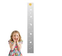 Acrylic Mirror Height Chart - Full Body Mirror Growth Ruler with Tape Measure, Height Measurement Tool for Kids and Kids | Bedroom Playroom Nursery Home Decor Wall Tracking Decor