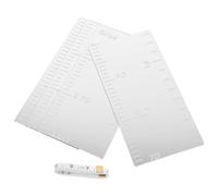 Acrylic Mirror Height Chart Wall Sticker, 120x15x0.15cm | Silver Reflective Finish, Minimalist Modern Style, for Interior Walls and Tile Surfaces, Removable without Residue