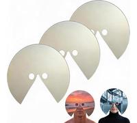 Acrylic Mirror Mask 1/2/3PCS - Head-mounted Photo Prop,Reflective Surface, Creative Photography, Carnival Party Cosplay & Costume Accessory, Lightweight & Comfortable, Novelty Decoration (3PCS)