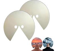 Acrylic Mirror Mask 1/2/3PCS - Head-mounted Photo Prop,Reflective Surface, Creative Photography, Carnival Party Cosplay & Costume Accessory, Lightweight & Comfortable, Novelty Decoration (2PCS)